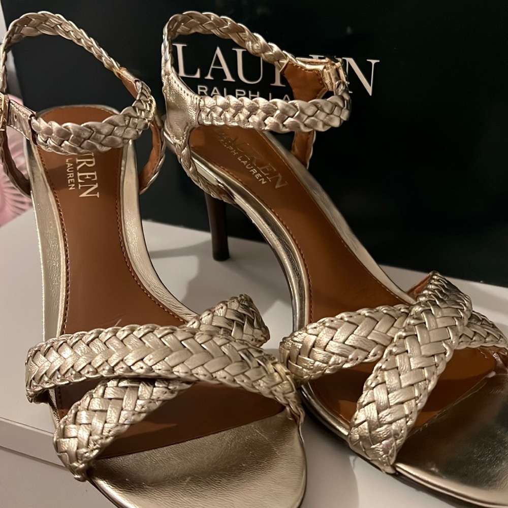 Ralph Lauren Ranell metallic sandal